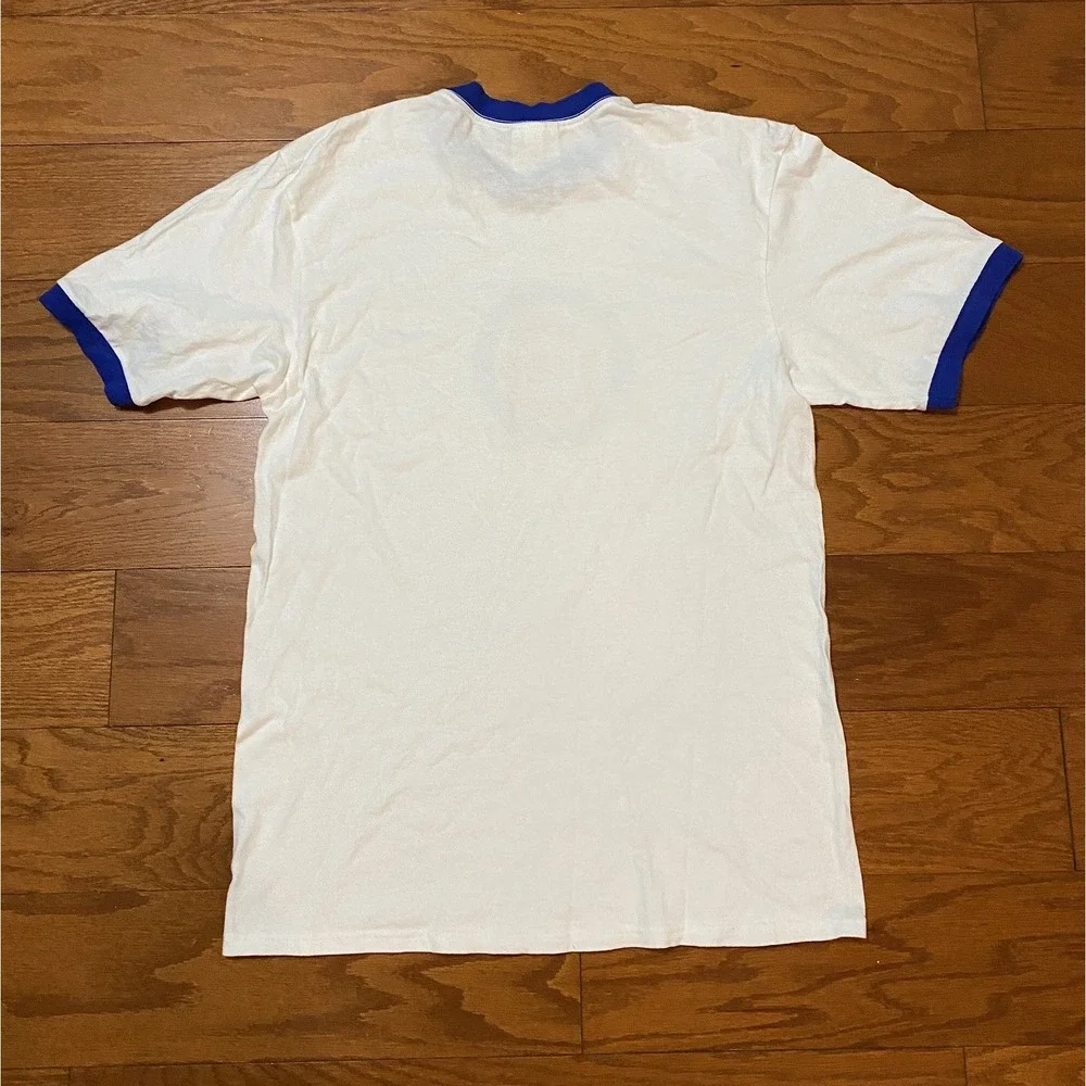 Vintage Chicago Cubs T Shirt Men's  Nike Team White Blue Crewneck‎ Logo MLB